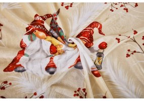 Светлокафяво единично спално бельо от микроплюш 140x200 cm Goblin – My House