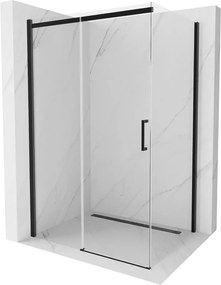 Mexen Omega плъзгаща се душ кабина 130 x 90 см, прозрачна, черна - 825-130-090-70-00