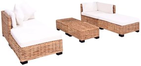 244625 vidaXL Комплект мека мебел, 16 части, естествен ратан