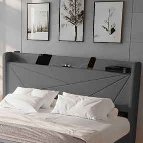 Тапицирано легло Ambrey-Сиво