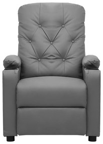 339133 vidaXL Масажен стол, сив, изкуствена кожа