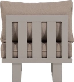 Сиво-бежов градински стол метален/подплатен Bear – WOOOD