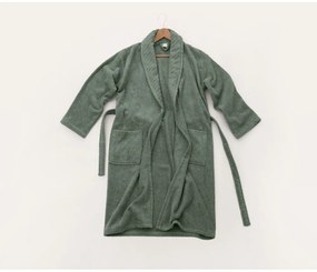 Зелен памучен халат за баня размер S/M - Foutastic