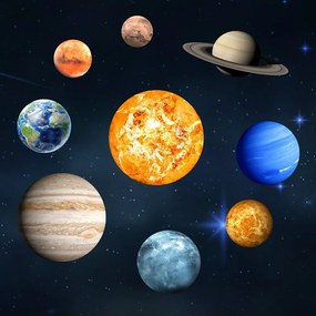 Комплект от 9 стикера за Слънчевата система - Ambiance