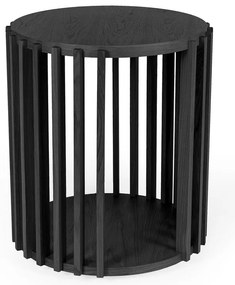 Черна масичка за кафе , ø 53 cm Drum - Woodman