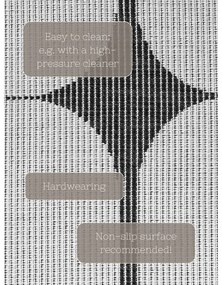 Черно-бял кръгъл килим за открито и закрито ø 160 cm Duet Bowen – NORTHRUGS