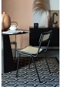 Черни ратанови столове за хранене в комплект от 2 Jort - Zuiver