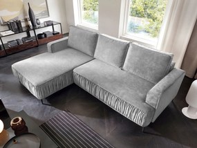 Ъглов диван Lavar-Сиво-Ляв