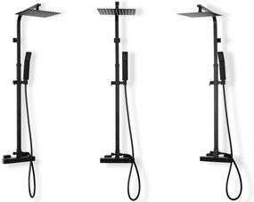 Душ система с термостат Rea  FENIX Milan Black Mat