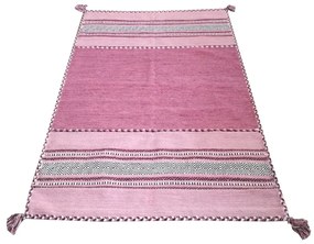 Розов памучен килим , 70 x 140 cm Antique Kilim - Webtappeti