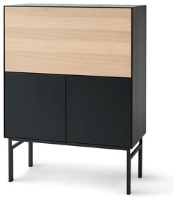 Черен шкаф за вино в дъб 91x111 cm Edge - Hammel Furniture