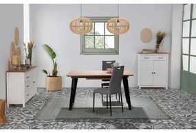 Бял висок скрин от масивен бор 90x110 cm Miranda – Marckeric