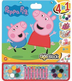 Картини за Оцветяване Peppa Pig Стикери 4 в 1