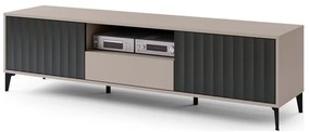 TV шкаф с drawer RONJA taupe/черен