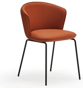 Оранжеви тапицирани трапезни столове в комплект 2 бр. Add – Teulat