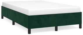 379531 vidaXL Рамка за легло без матрак, тъмнозелена, 120x190 см, кадифе