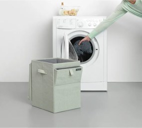 Кутия за пране Brabantia Stackable 1000829, 35 л, Преден отвор, Широк капак, Сгъваема, Зелен
