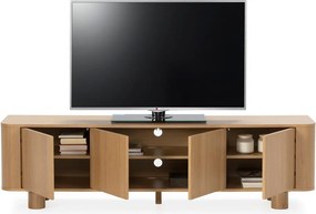 Маса за телевизор от декор от дъб в естествен цвят 180x50,5x40 cm Padoc – MOME