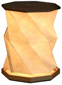 Черна светлинна декорация с USB ø 12 cm Twist Hexagon – Gingko