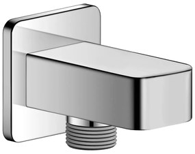 Месингова част за свързване към душ в лъскаво сребристо Jumper – Sapho