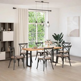 4013172 vidaXL Крака за конзолна маса, U-образни, 2 бр., черни, 38 x (72-73) см, стомана