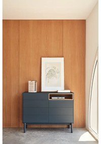 Тъмно сив нисък скрин 120x90 cm Corvo - Teulat