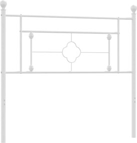 374418 vidaXL Метална резервна табла за легло, бяла, 107 см