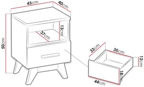 Нощно шкафче Sven