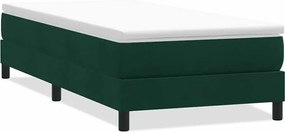 3315804 vidaXL Box Spring Легло без матрак Тъмнозелено 80x210 cm Кадифе