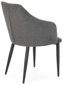Тъмносиви тапицирани трапезни столове в комплект 2 бр. Nadi – Marckeric