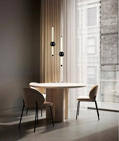 Матово черно LED затъмняващо се висящо осветително тяло Melita – Trio