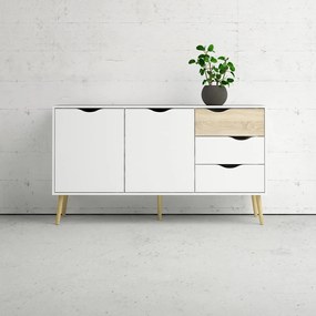 Бял скрин 147x82x39 cm Oslo – Tvilum