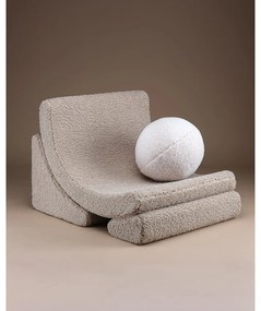 Светлокафяв детски стол от букле Moon – Wigiwama