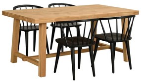 Трапезна маса от полирана дъбова дървесина , 170 x 95 cm Brooklyn - Rowico