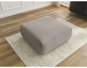 Светлосиво-бежова табуретка от рипсено кадифе Lucien – Bobochic Paris