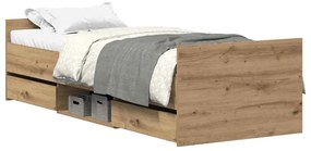 3328809 vidaXL Рамка за легло без матрак дъб артизан 90x190см инженерно дърво