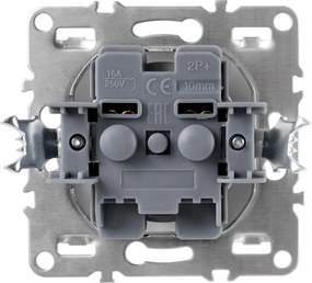 Единичен контакт със заземяване и рамка OSTE JNH001-G Grey