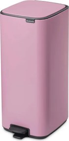 Кош за боклук Brabantia Bo Pedal 1010447, 30 л, Леко затваряне, Противоплъзгаща основа, Розов