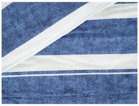 Синьо единично крепирано спално бельо 140x200 cm Blue Line – B.E.S.