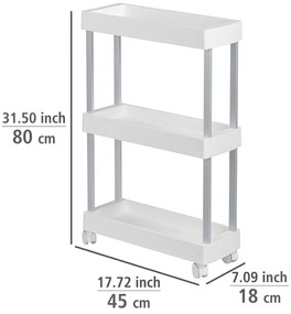 Бял пластмасов подвижен рафт 45x80 cm Mino - Wenko