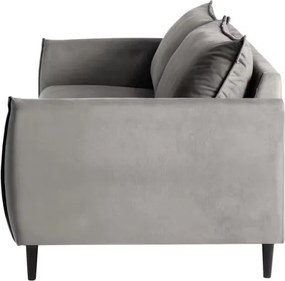 Сив кадифен диван 203 cm Juli – Ropez