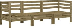 838032 vidaXL Градински диван, 3-местен, импрегниран бор