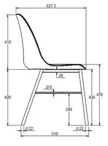 Жълт трапезен стол Whistler - Unique Furniture