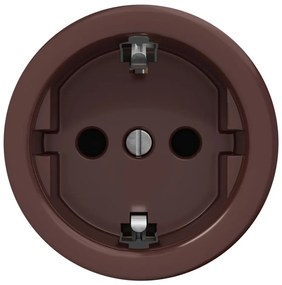 Kliklap - Ретро розетка за дома без рамка SCHUKO 230V/16A, кафява