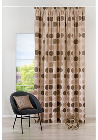 Кафяво/бежово перде от жакард 210x260 cm Cerro – Mendola Fabrics