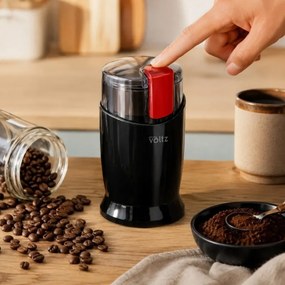 Кафемелачка Oliver Voltz OV51172C, 150W, 60 гр, Система за безопасност, Стоманени ножове, Черен