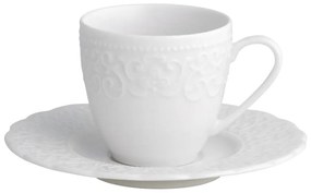 Бяла чаша за кафе с чинийка Gran Gala - Brandani