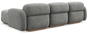 Сив модулен ъглов диван от букле Ailani – Makamii