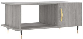 829474 vidaXL Кафе маса, сив сонома, 90x50x40 см, инженерно дърво