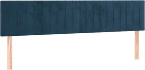 346282 vidaXL Горни табли за легло, 2 бр, тъмносини, 90x5x78/88 см кадифе